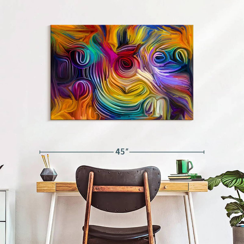 Avery Abstract Tropical Flowers, 26" H x 39" W