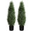 Arbre de topiaire artificiel, ensemble de 2 arbres en cèdre artificiel pour décoration intérieure et extérieure, buis artificiel topiaire, protection contre les rayons UV artificiels