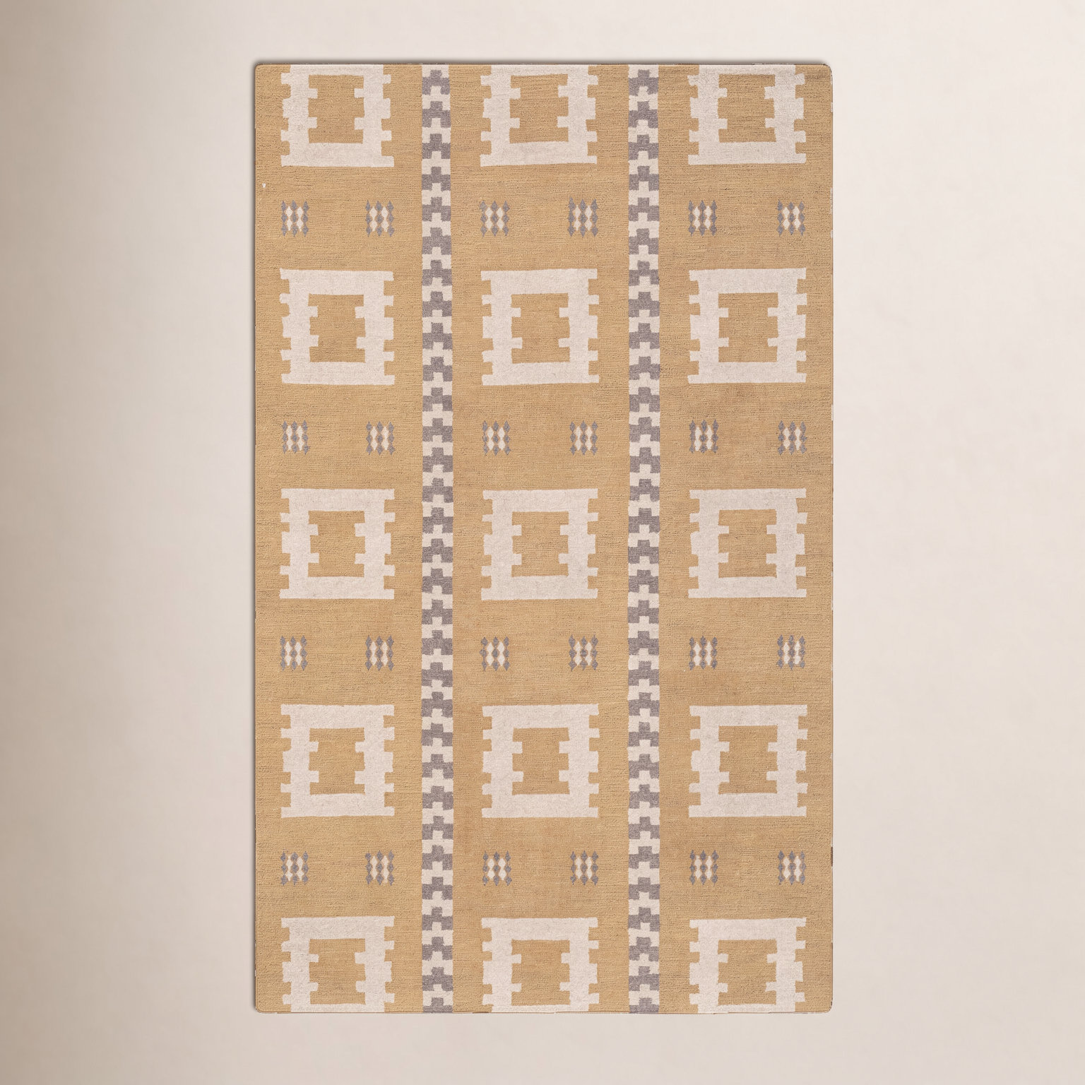 Elsey Hand-Tufted Geometric Wool Rug, Rectangle 7'9" x 9'9"