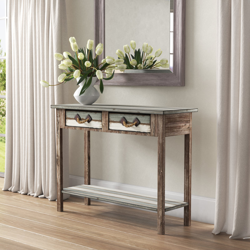 Swiftsure 42.5'' Solid Wood Top Console Table