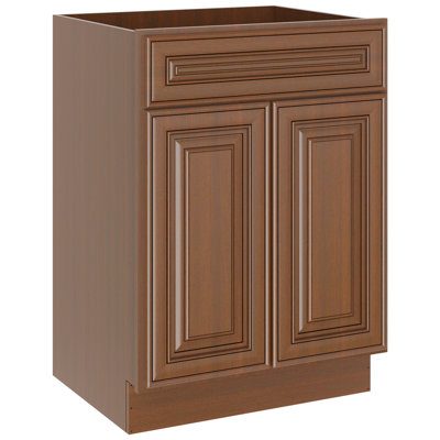 Cozy Design Double Door 34.5'' H Plywood Sink Base Cabinet Ready-to-Assemble