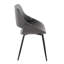  Chaise d'appoint rembourrée en similicuir Najrin avec pieds fuselés en métal-87951725-127315496