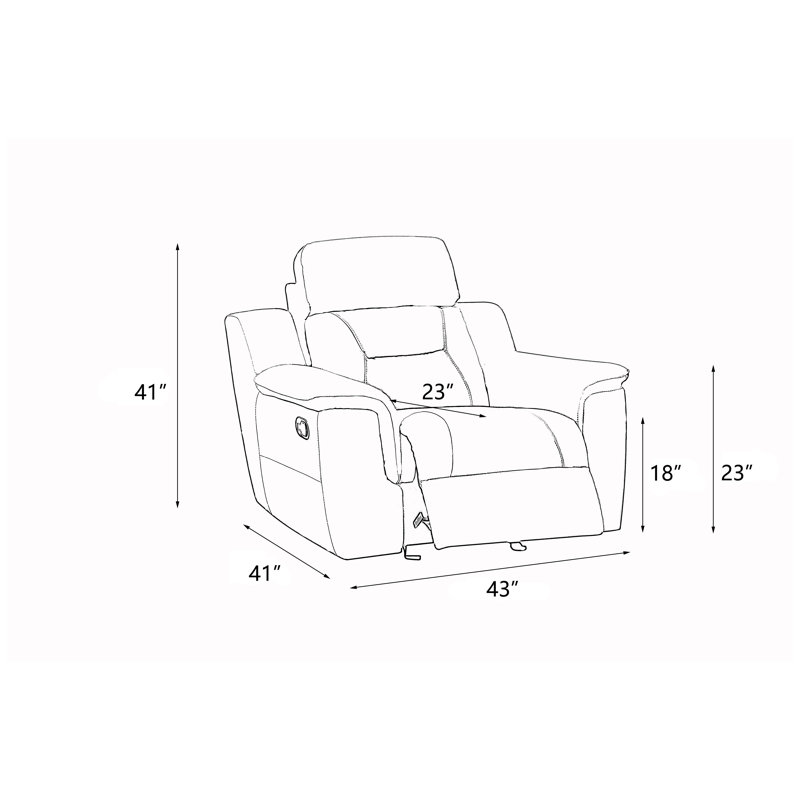 Fauteuil inclinable en cuir Global Brown