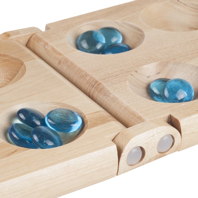 We Games Folding Mancala - Solid Wood Board & Glass Stones : Target