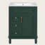 Meuble-lavabo moderne 24 po avec lavabo en céramique, 2 tiroirs, tablette réglable-278047304