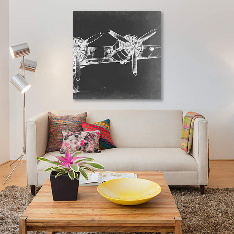 « plan panel iii », impression sur toile tendue, H 12 po x l 12 po x P 0,75 po