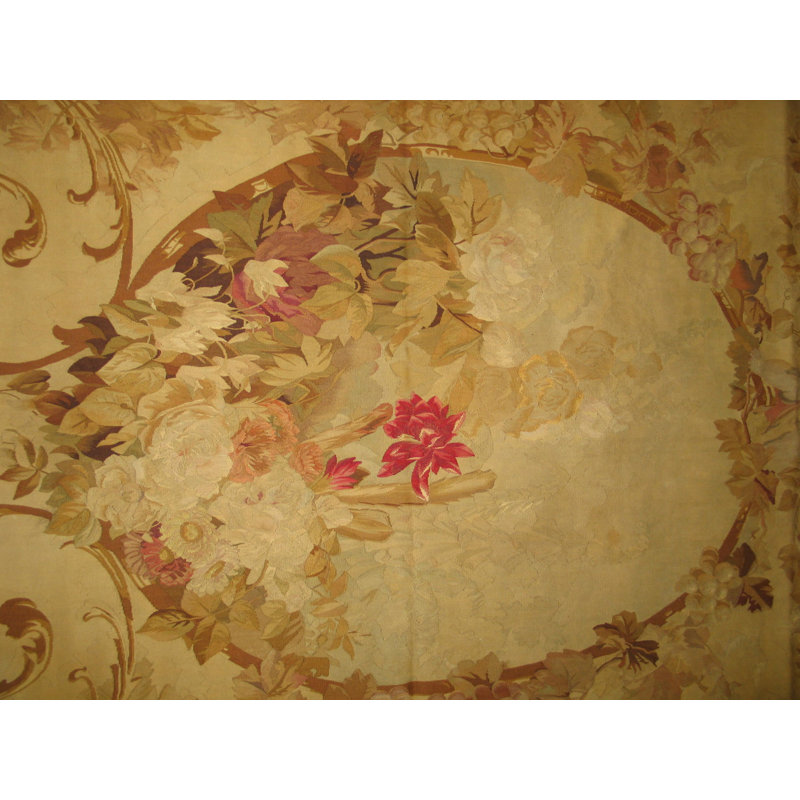 Antique Tapestry French Knotted Rug