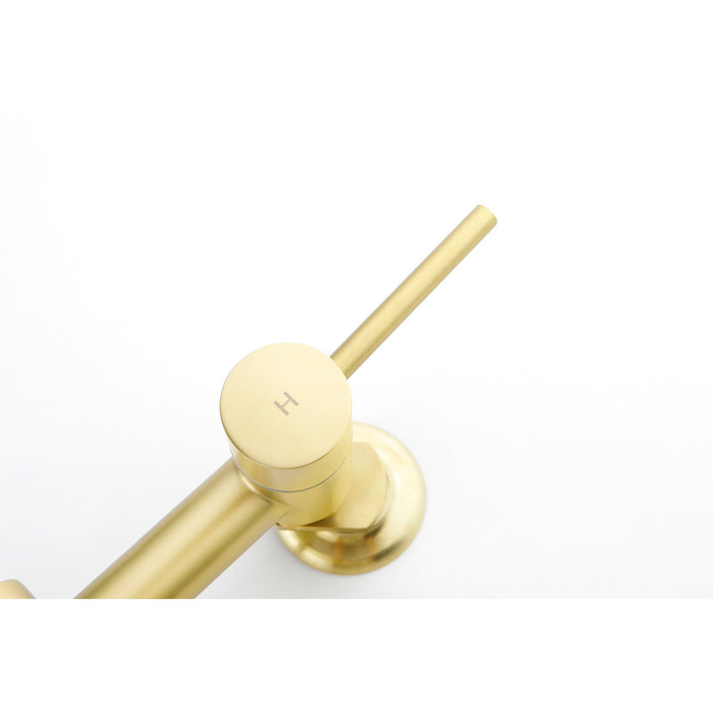 Robinet de cuisine brossé or 3 - tête de pulvérisation rétractable, réglages de débit, buse rotative à 360 °, options de débit d'eau polyvalentes avec 3 modes de réglage faciles du volume et de la température