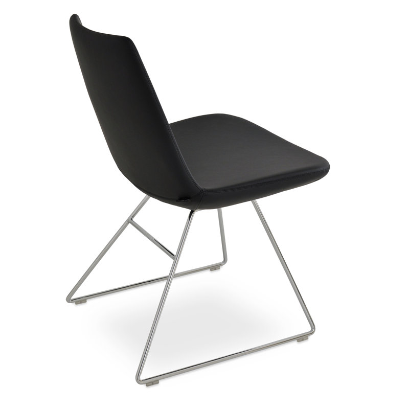 Chaise de salle à manger Eiffel, Noir, Chrome