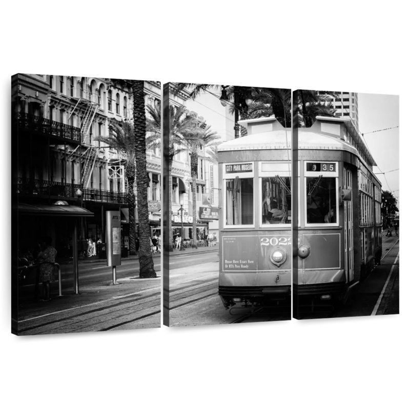 Mehar Black NOLA - Streetcar New Orleans, H 32 po x l 50 po