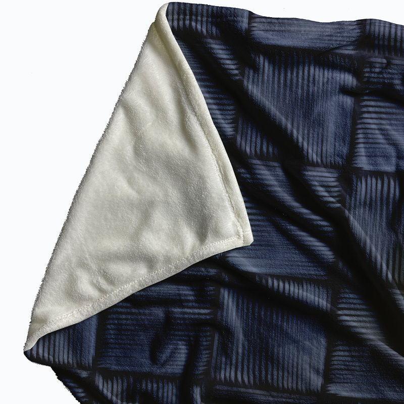 Schulman Plain Weave / Muslin Throw Blanket, Navy