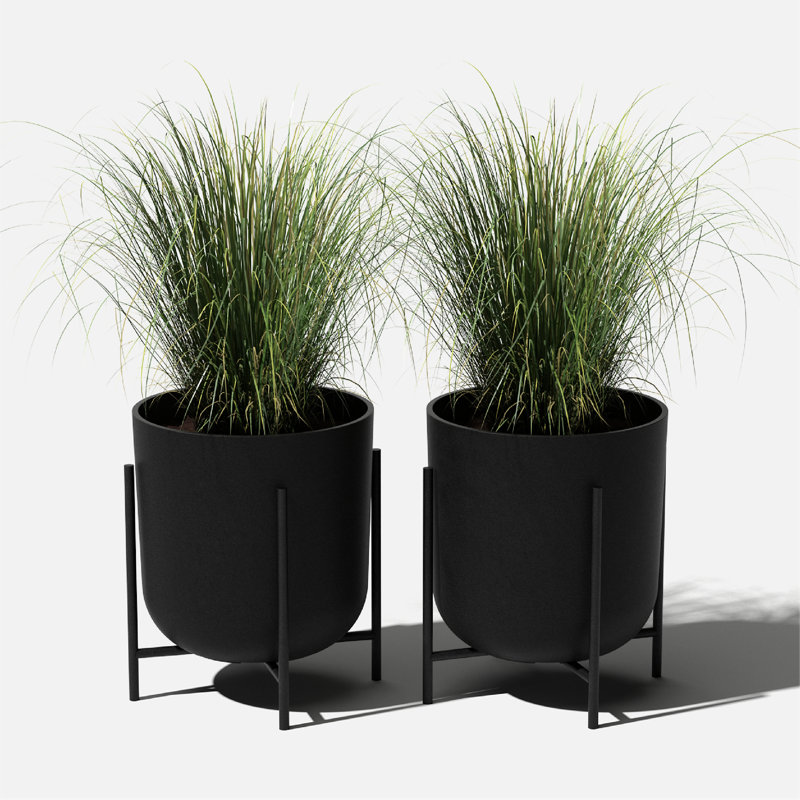 Pot de fleurs Mason Series, Noir, 2