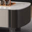 Table basse blanche en acier au carbone