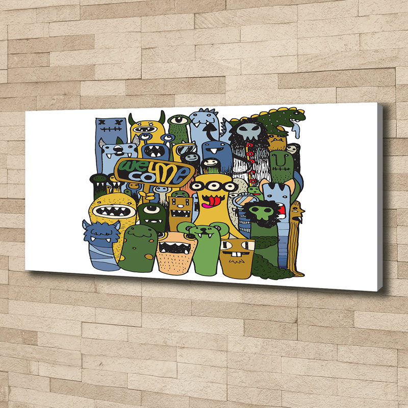 Crazy Monsters - Wrapped Canvas Print