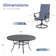 9 Pieces Patio dining set with 60" Round Dining Table and 8 Textilene Swivel Chairs