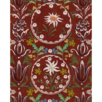 Tyrol Apres-Ski Home Floral Peel & Stick Wallpaper Roll