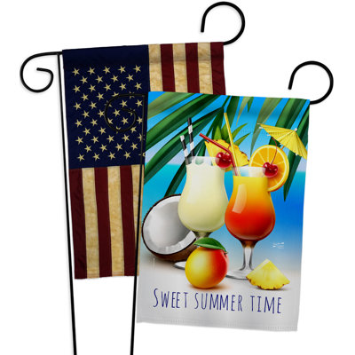 Drapeau de jardin à 2 côtés en polyester 18 x 13 po