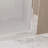 Shower Door, Chrome Aluminum Frame, Half Frame ,1/4"(6Mm) Tempered Glass Explosion Proof Film