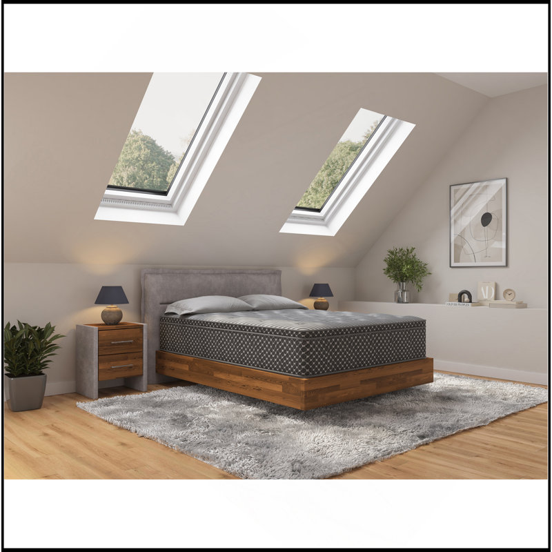 Matelas hybride matelassé 13 po Eurotop, moelleux, Très grand simple