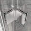 Portes de douche pivotantes, porte de douche battante pliante sans cadre, verre trempé transparent de 1/4 po (6 mm), quincaillerie à finition chromée, installation réversible-121059801