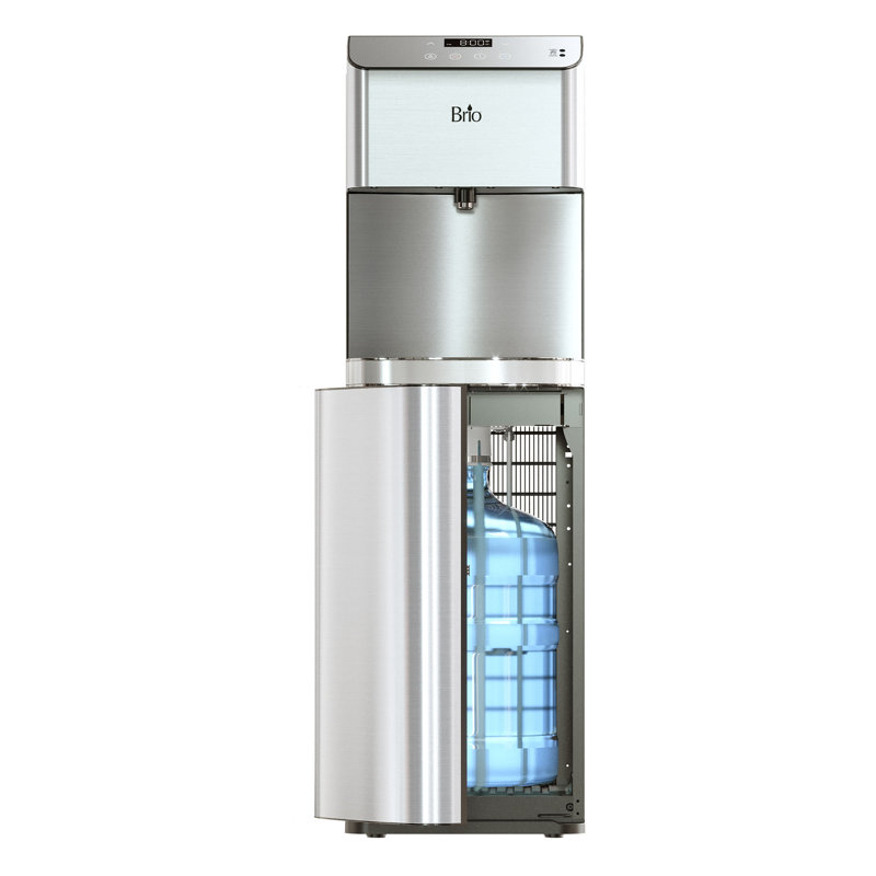 Brio Free Standing Bottom Loading Electric Water Dispenser, Stainless Steel