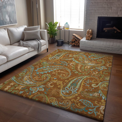 Premium Machine Washable Cerrito AMF533 Paprika Rug