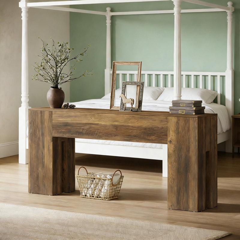Table basse rustique, console robuste, table de couloir en bois