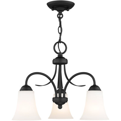 Lustre classique à 3 lumières avec abat-jour