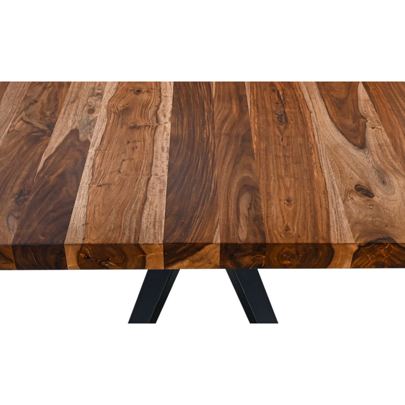 Rosewood Rectangular Dining Table, 30"H x 94"L x 42"W, Brown Wood