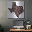 Latitude Latitude «Texas 2» par Art Licensing Studio, art mural en métal-2037439292