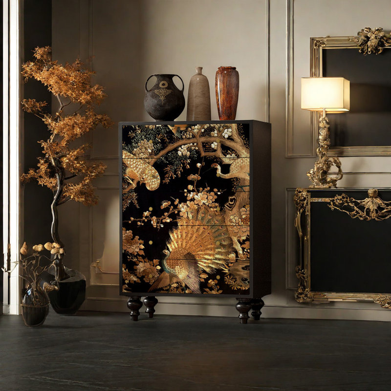Commode d'appoint en bois massif italien