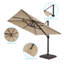 Parasol en porte-à-faux pour patio Dajaha avec base, parapluie carré 10 x 10 pi pour marché, terrasse et balcon-1462215094
