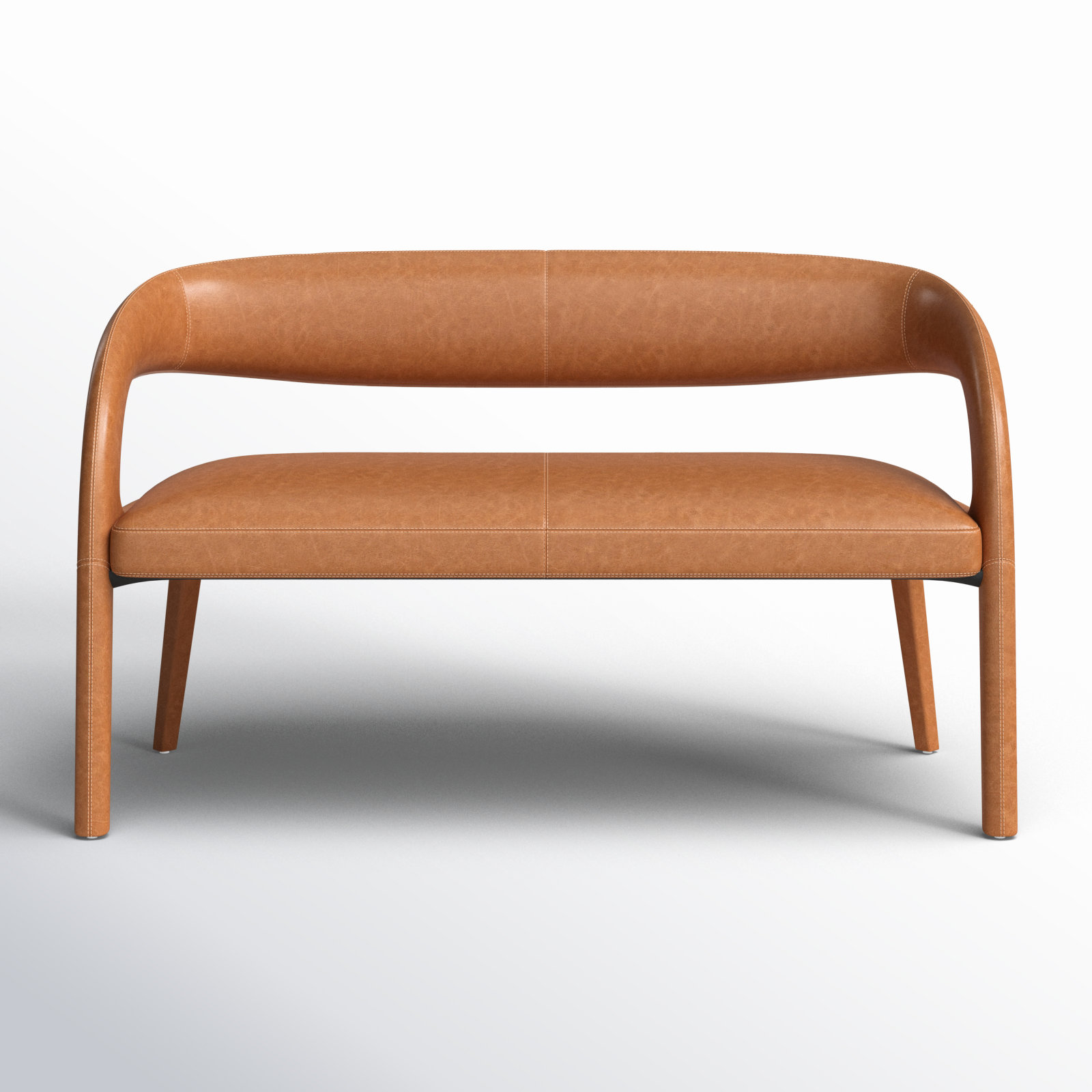 Gryphon Bench, Sonoma Butterscotch Genuine Leather