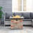 32 Inch Outdoor Fire Pit Table, 50,000 Auto-Ignition, Square Faux Ledge Stone Allure, Lava Rocks, Rain Cover, , Dull Brown 32" Propane Gas Table , Finish, Soothing