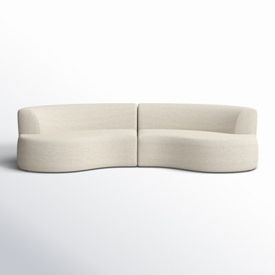 Navila 126'' Wide Outdoor Curved Patio Sectional with Cushions