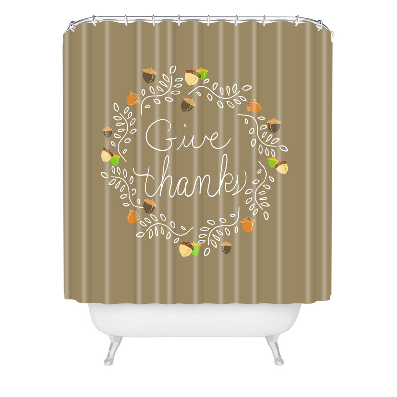 Rideau de douche simple giving merci