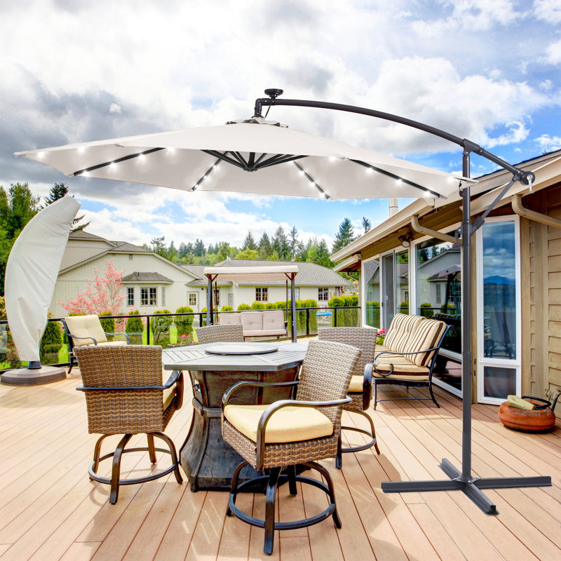 Parasol en porte-à-faux 10 pi Atanase, Kaki