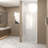 37-36 "X 72" Shower Door,  1/4"(6Mm)  Tempered Glass, Aluminum Frame