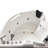 GINEVRA 59" x 59" 2-Person White Corner Whirlpool Bathtub with Heater & 9 Jets