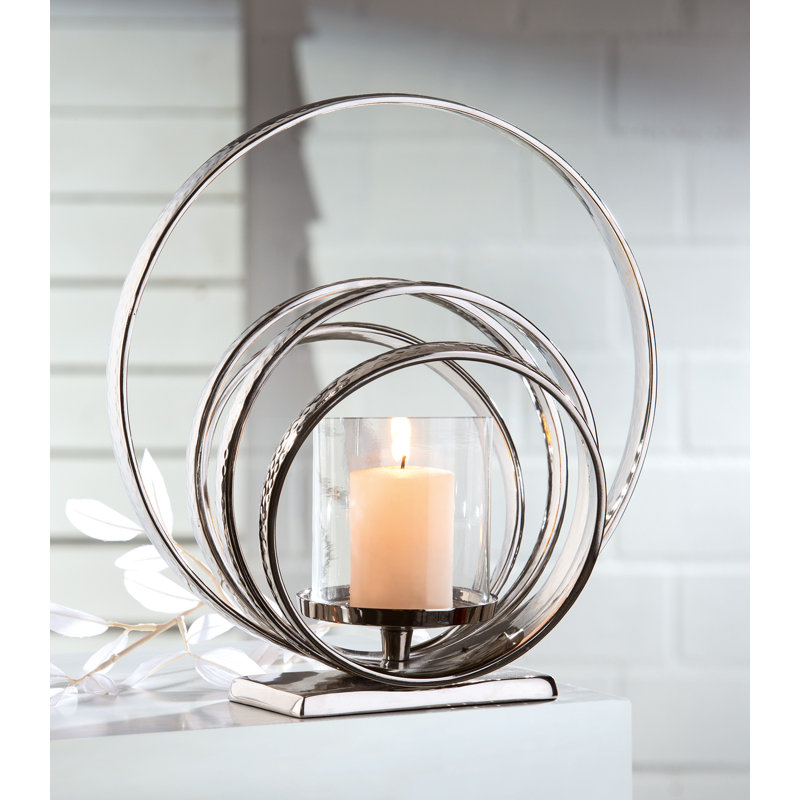 Aluminum Tabletop Hurricane, 46cm H x 44cm W x 25cm D