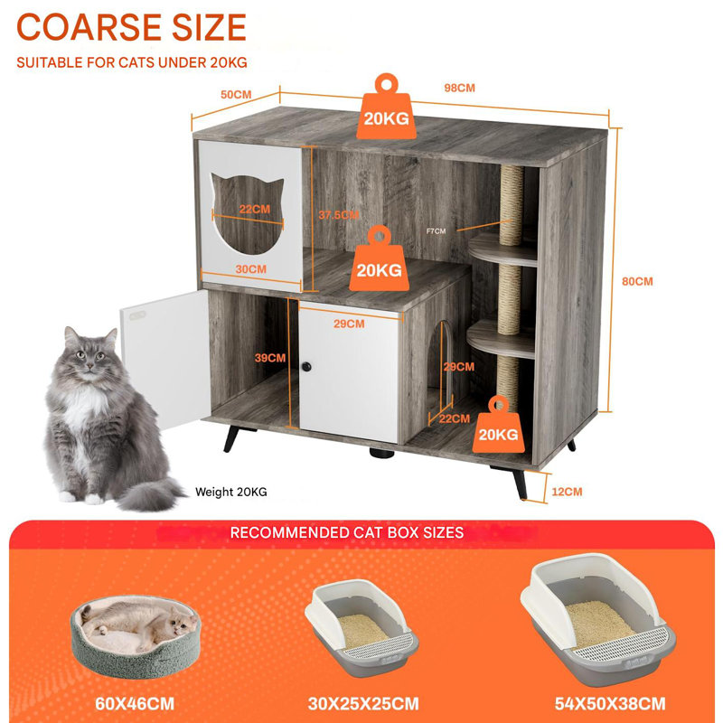Litter Box Enclosure, White