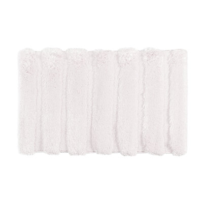Tapis pour salle de bain 21 po x 34 po, motif rayé, doux, teint, envers antidérapant, rayure lavable pour objet de salle de bain, construction, dossier, accessoire de machine