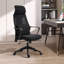 Fauteuil pivotant massant avec coussin lombaire, port USB, siège et appui-tête réglables