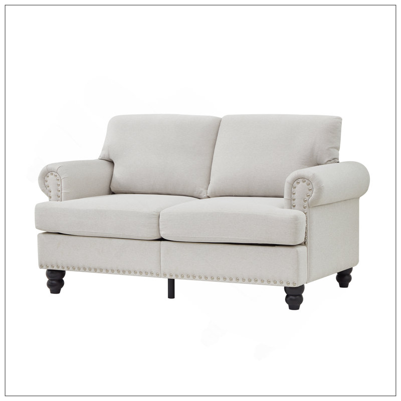 Canapé en tissu 59,5 po 59 po, Beige