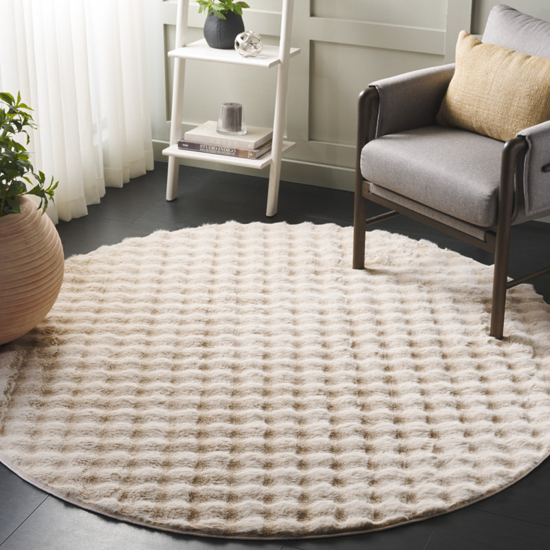 Tapis Faux Rabbit Bubble 100 Performance, Rond 6 pi