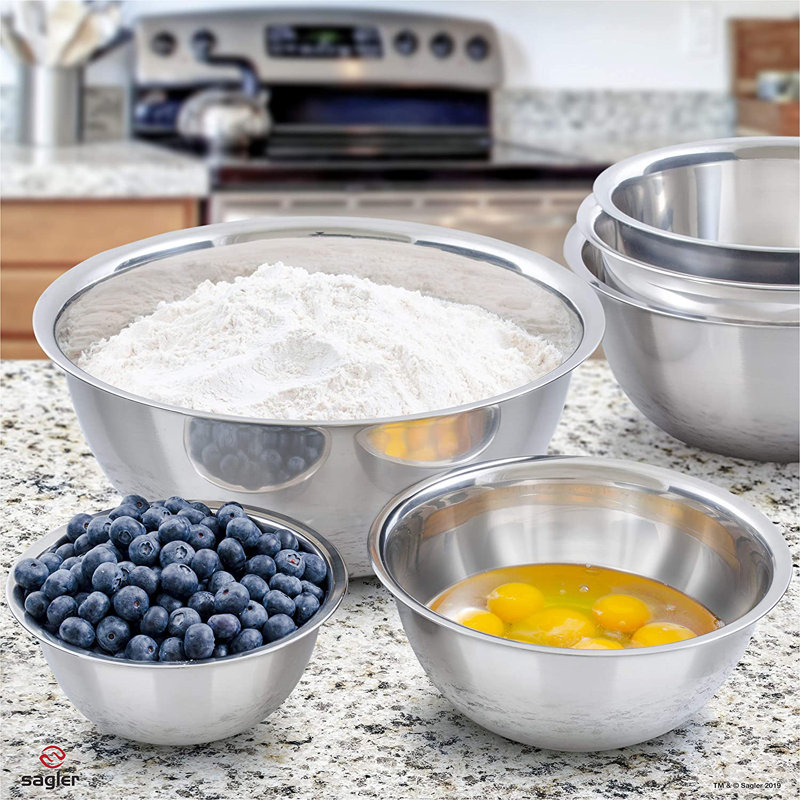Stainless Steel 6-Piece Nesting Mixing Bowl Set