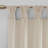 Floral Embellished Cuff Tab Top Solid Curtain Panel, Lightweight Faux Linen Sheer For  Home Decor-617960848-617960849