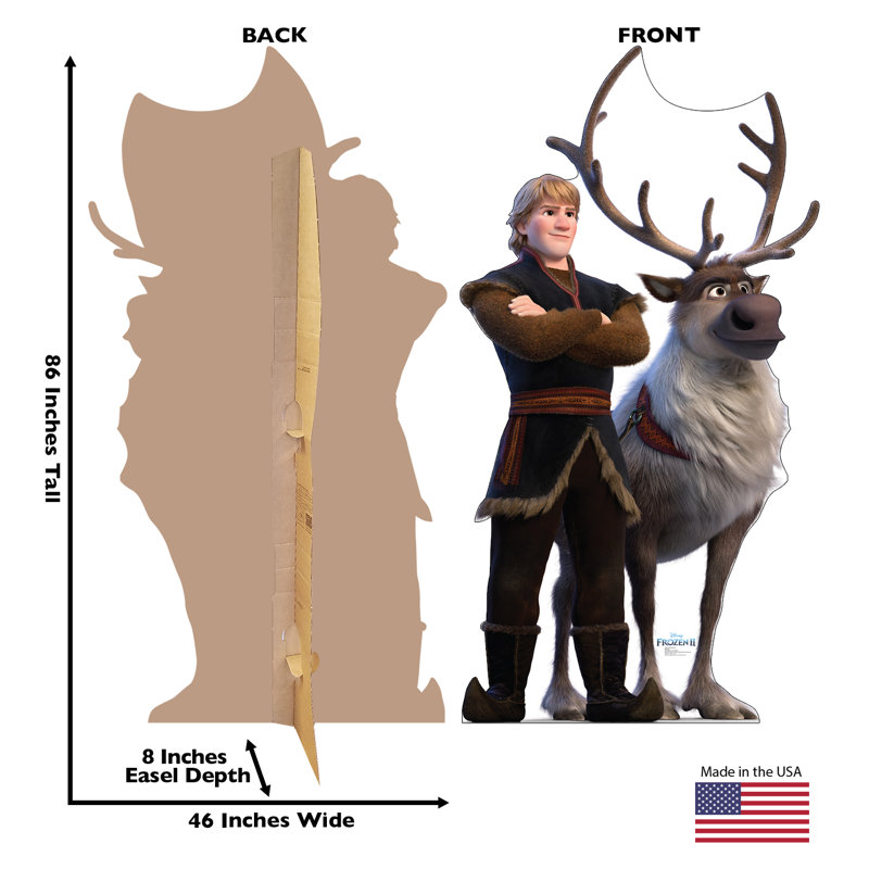 Frozen II Kristoff and Sven Life-Size Cardboard Standup