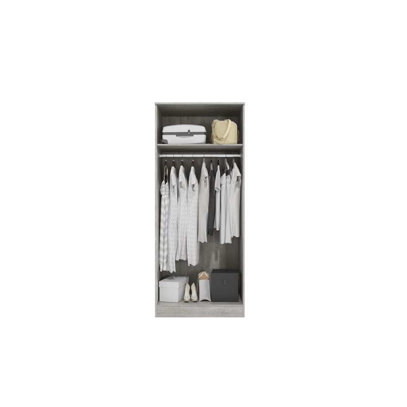 Lovmilla 2 Door Solid Wood Wardrobe