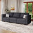 Vevey Corduroy Modular Storage Sofa Double Seat Couch Apartment Lounge Sofa-506001963-473860403